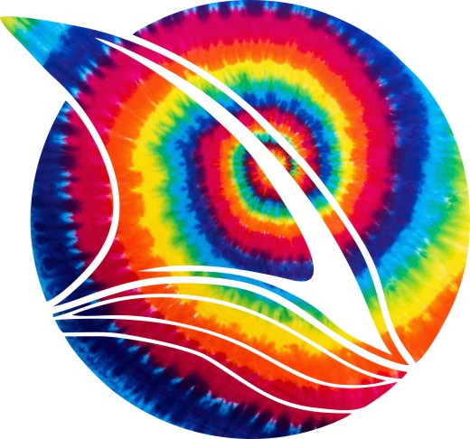 San Jose Sharks rainbow spiral tie-dye logo vinyl decal